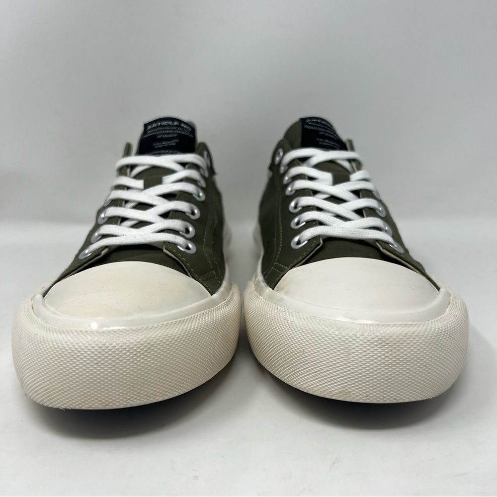 Article No Mens 1007 Low Top Chunky Vulcanized Fashion Sneaker Sz 9 Olive Vibram - Picture 2 of 8